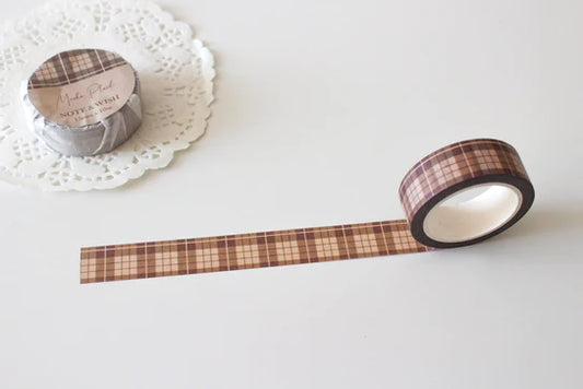Mocha Plaid Washi Tape