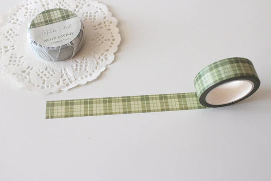 Matcha Plaid Washi Tape