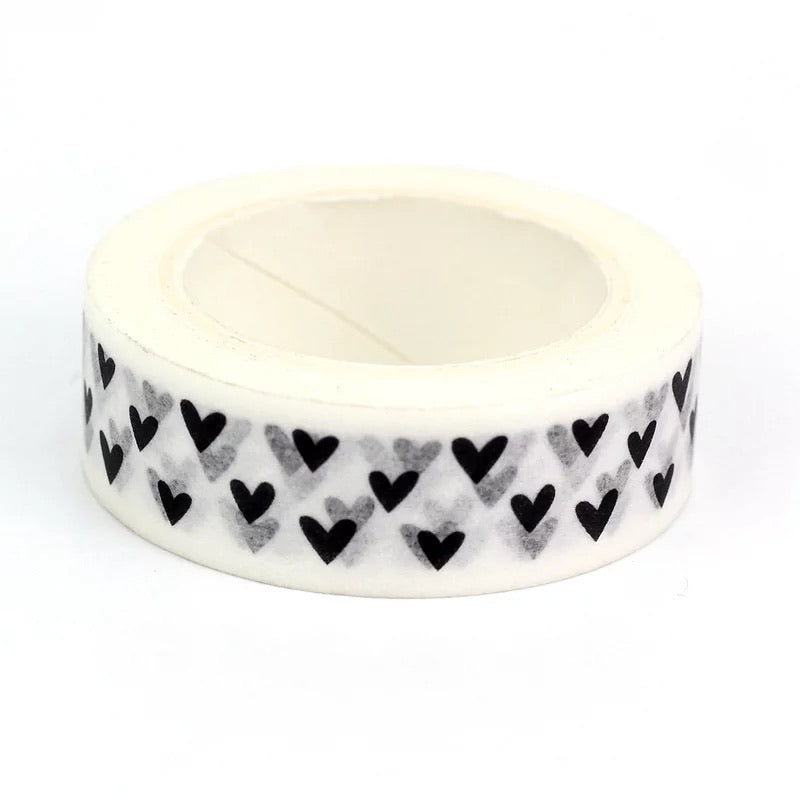 Black Hearts Washi Tape