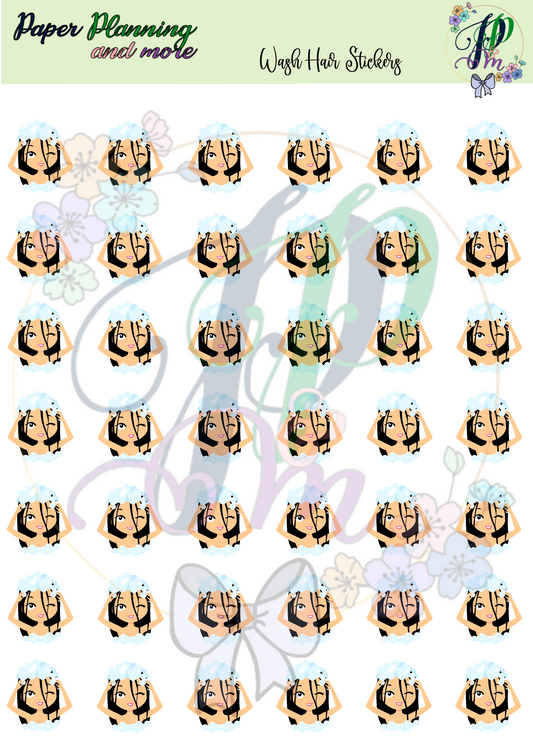 Wash Hair Sticker Sheet