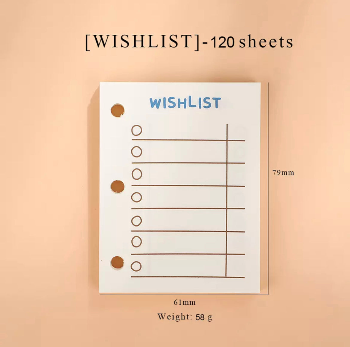 Cute Mini Transparent Binder Refills