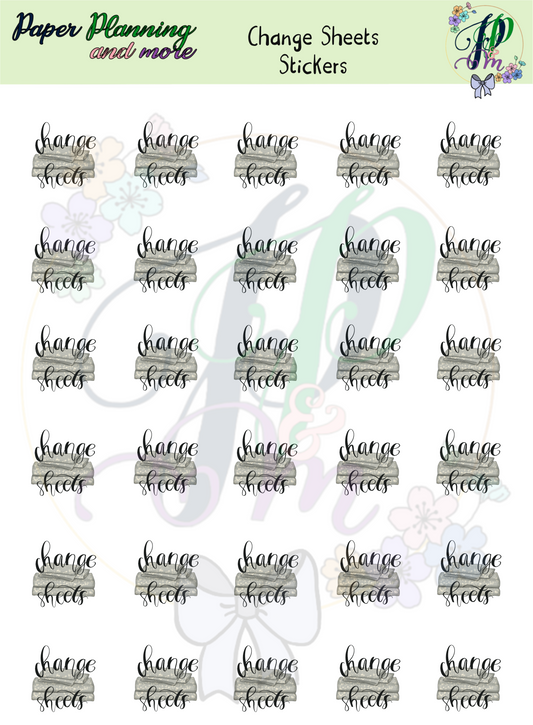 Change Sheets Sticker Sheet