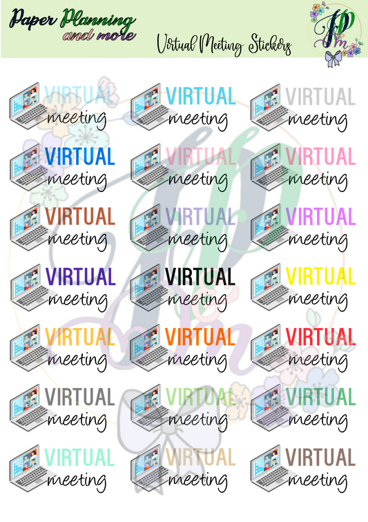 Virtual Meeting Sticker Sheet