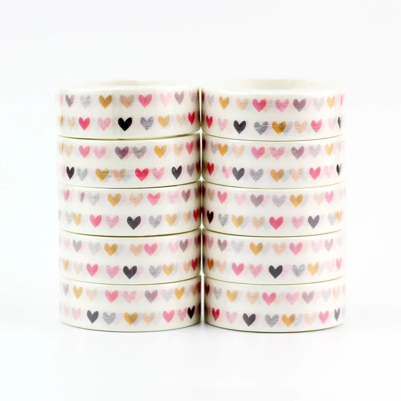 Colourful Hearts Washi Tape