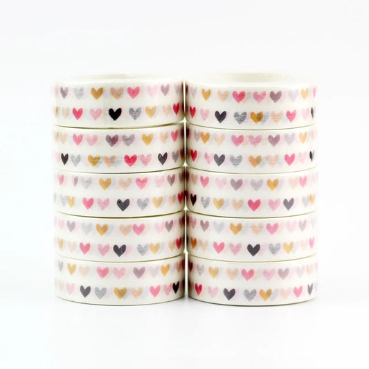 Colourful Hearts Washi Tape