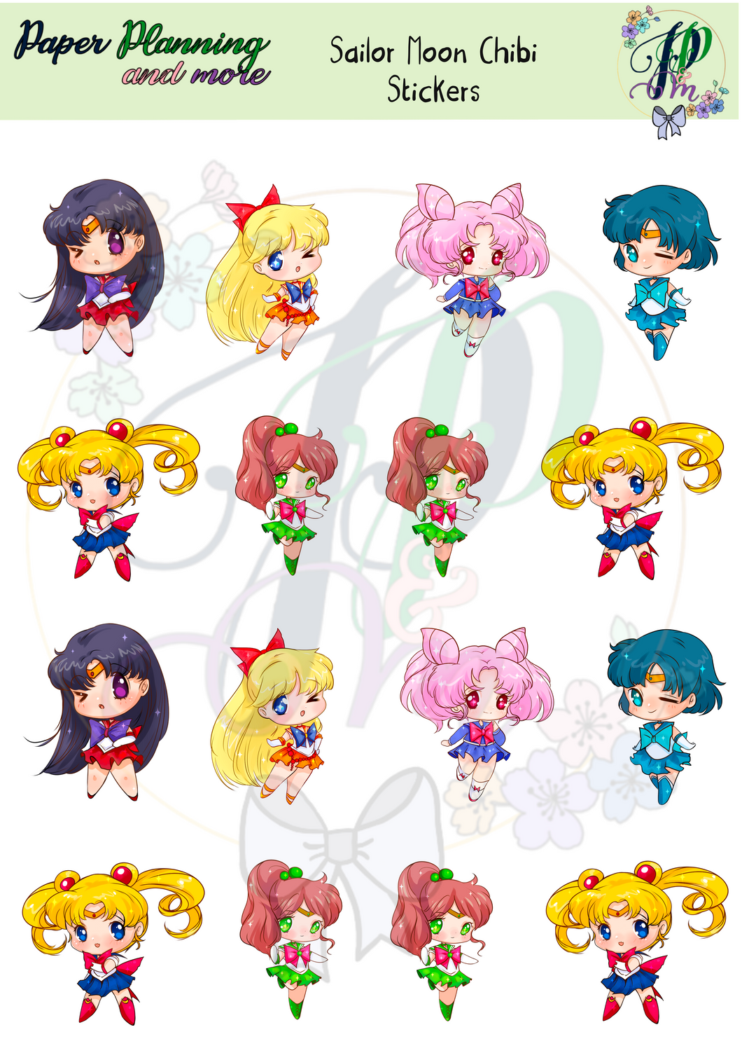 Sailor Moon Chibi Sticker Sheet