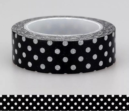 Black and White Polka Dots Washi Tape