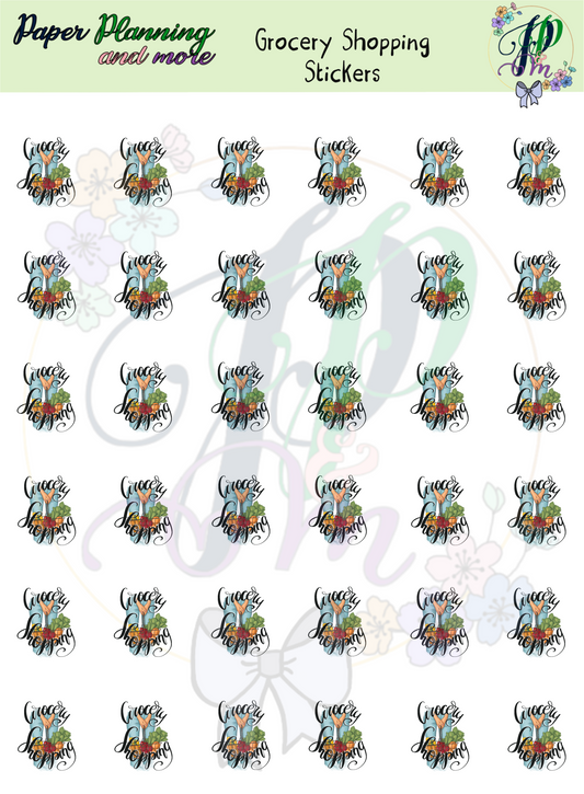 Grocery Shopping Sticker Sheet
