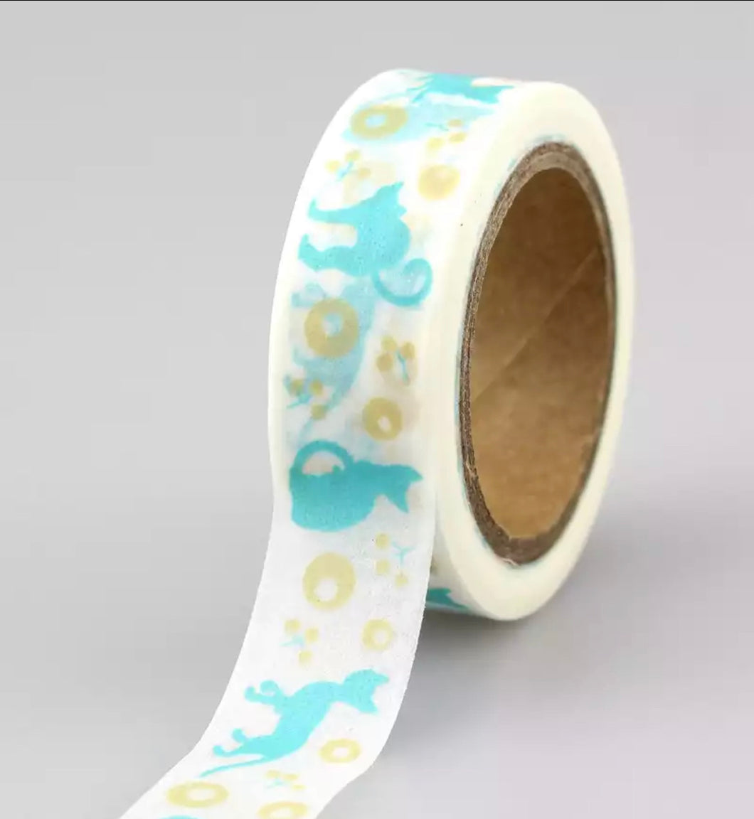 Teal Cat Washi Tape