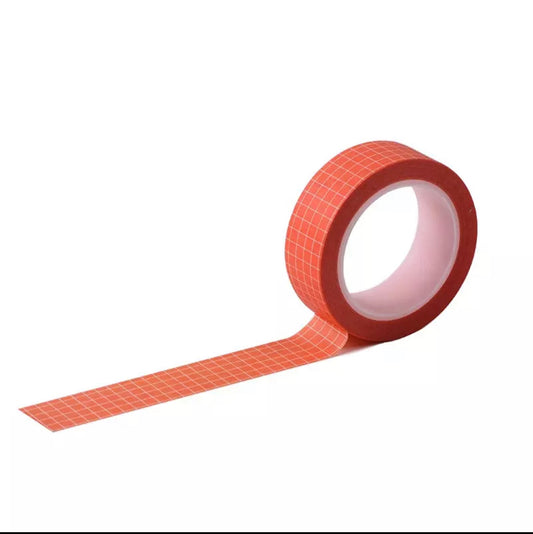 Orange Grid Washi Tape