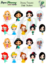 Load image into Gallery viewer, Disney Princess Chibi Sticker Sheet
