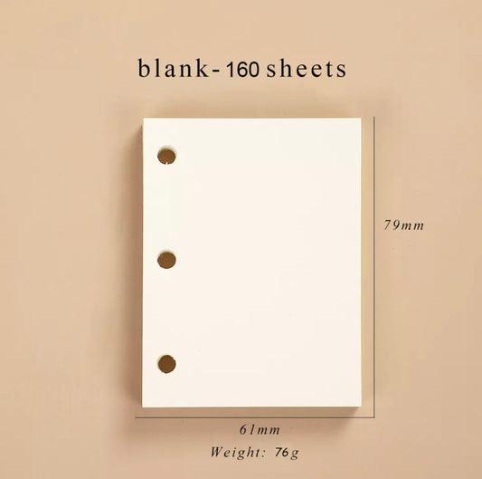 Cute Mini Transparent Binder Refills