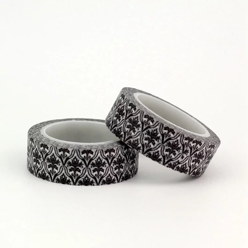 Black and White Vintage Pattern Washi Tape