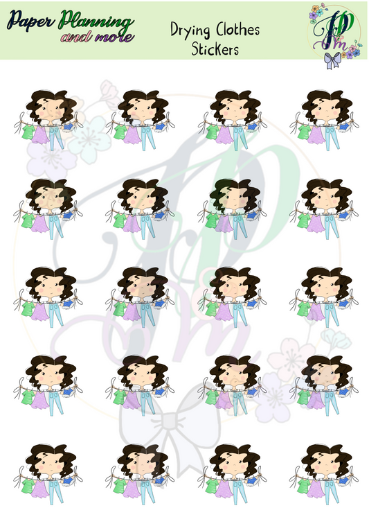 Drying Clothes Sticker Sheet