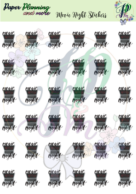 Movie Night Sticker Sheet