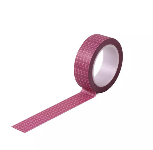 Magenta Grid Washi Tape