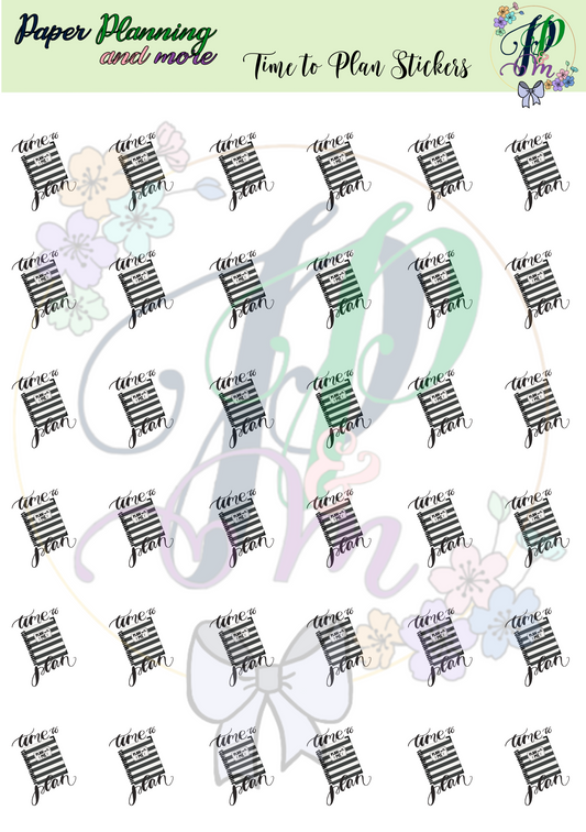 Time to Plan Sticker Sheet