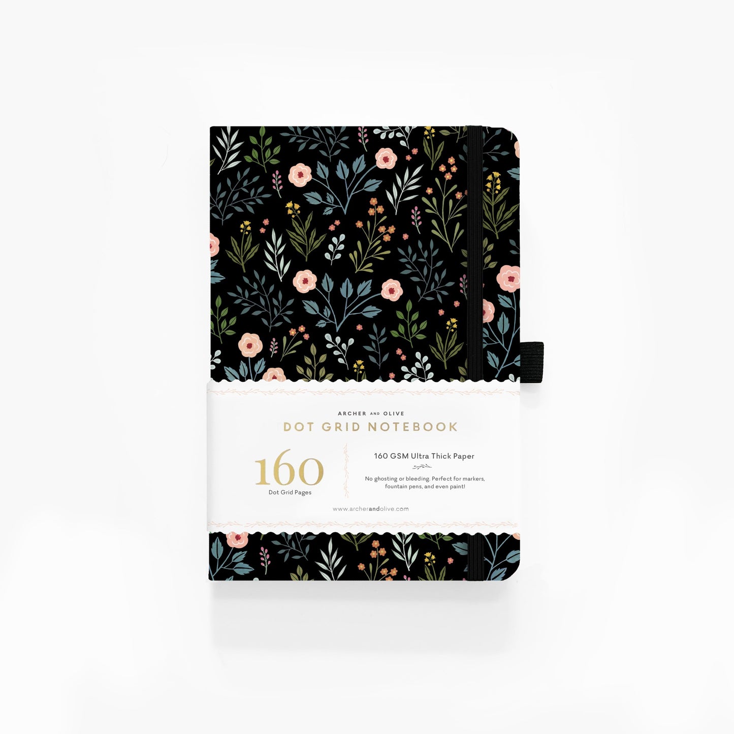 A5 Night Garden Dot Grid Notebook