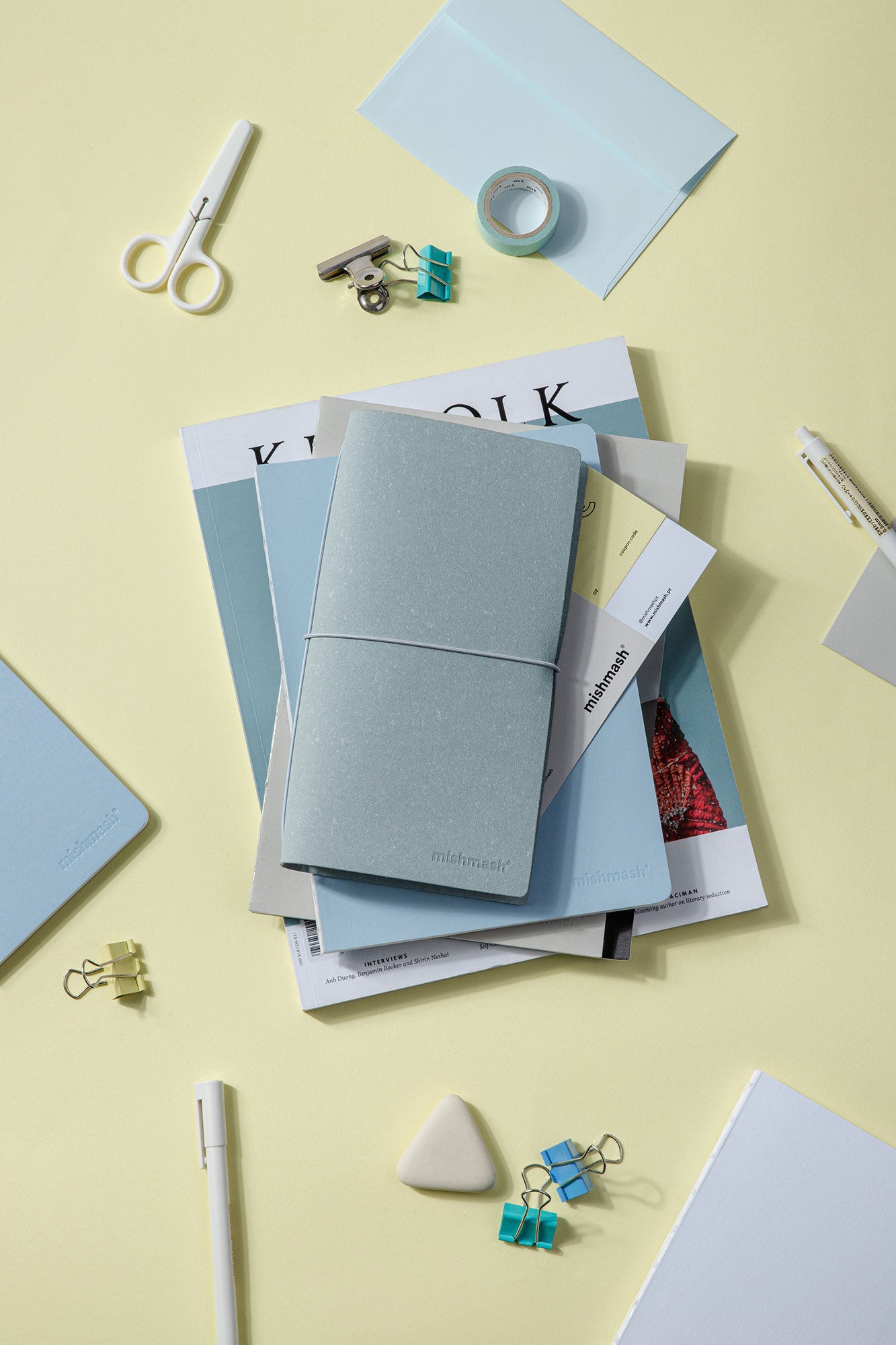 Log Cover Sky Grey Leather Cover