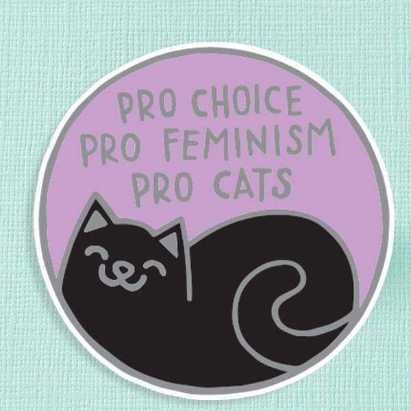 Black & Lilac Pro Cats Vinyl Sticker