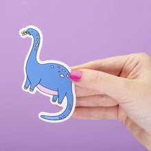 Load image into Gallery viewer, Blue Apatosaurus Dinosaur Large Vinyl Sticker
