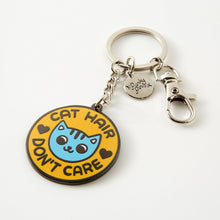 Load image into Gallery viewer, Cat Hair Don&#39;t Care Hard Enamel Keyring
