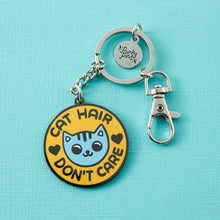 Load image into Gallery viewer, Cat Hair Don&#39;t Care Hard Enamel Keyring
