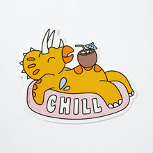 Load image into Gallery viewer, Chill Dinosaur Large Vinyl Sticker
