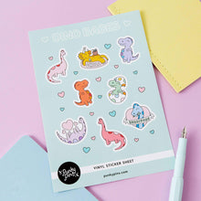 Load image into Gallery viewer, Dino Babes A5 Vinyl Sticker Sheet
