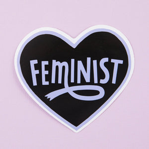 Feminist Heart Purple Vinyl Sticker