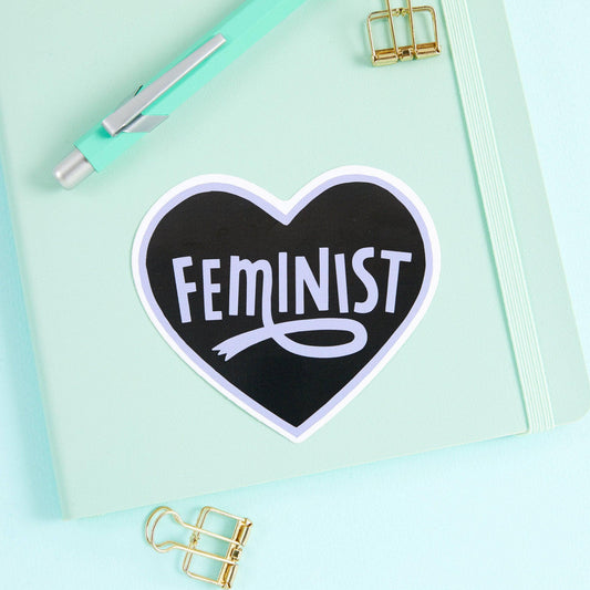 Feminist Heart Purple Vinyl Sticker