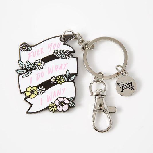 F*ck You I Do What I Want Enamel Keyring