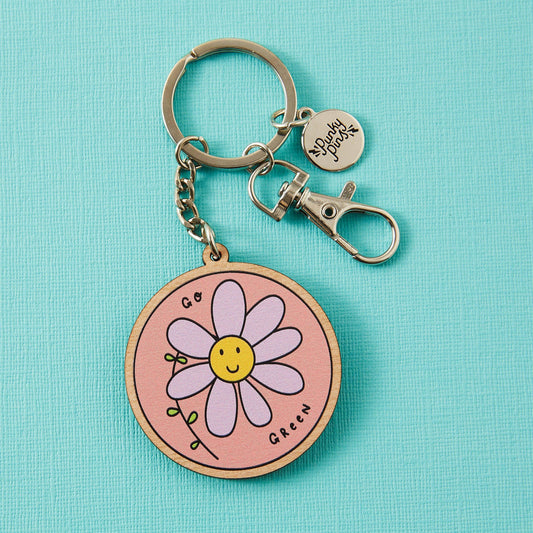 Go Green Wooden Eco Keyring