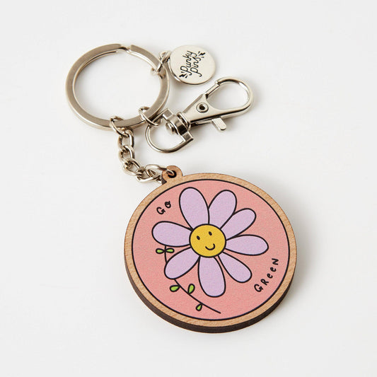 Go Green Wooden Eco Keyring