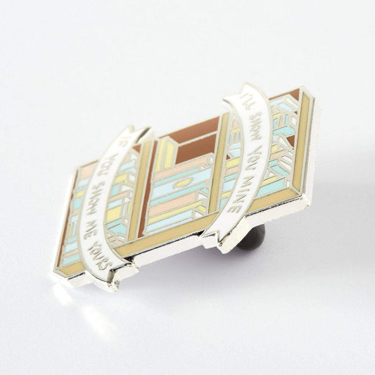 I'll Show You Mine, If You Show Me Yours Bookcase Enamel Pin