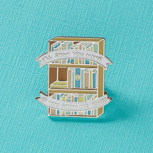 Load image into Gallery viewer, I&#39;ll Show You Mine, If You Show Me Yours Bookcase Enamel Pin
