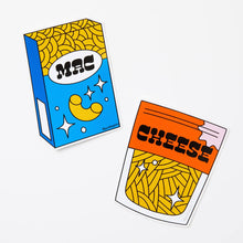 Load image into Gallery viewer, Mac &amp; Cheese 2x Vinyl Sticker Pack
