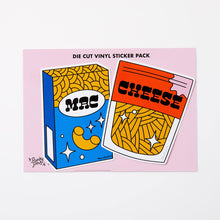 Load image into Gallery viewer, Mac &amp; Cheese 2x Vinyl Sticker Pack
