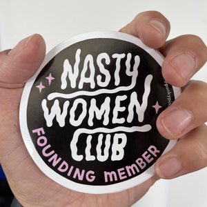 Nasty Women Club Large Vinyl Sticker
