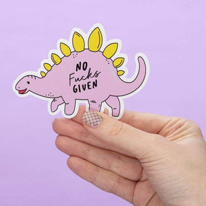 No Fucks Given Dinosaur Large Vinyl Sticker