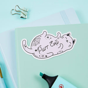 Purr Evil Cat Vinyl Sticker