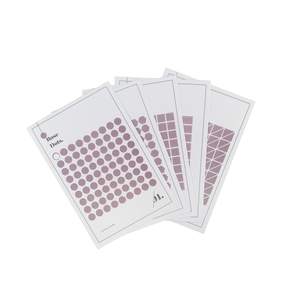 MINIMAL SHAPE STICKER SET | ROSE
