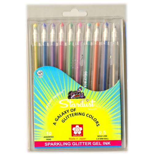 SAKURA GELLY STARDUST SET OF 10 PENS